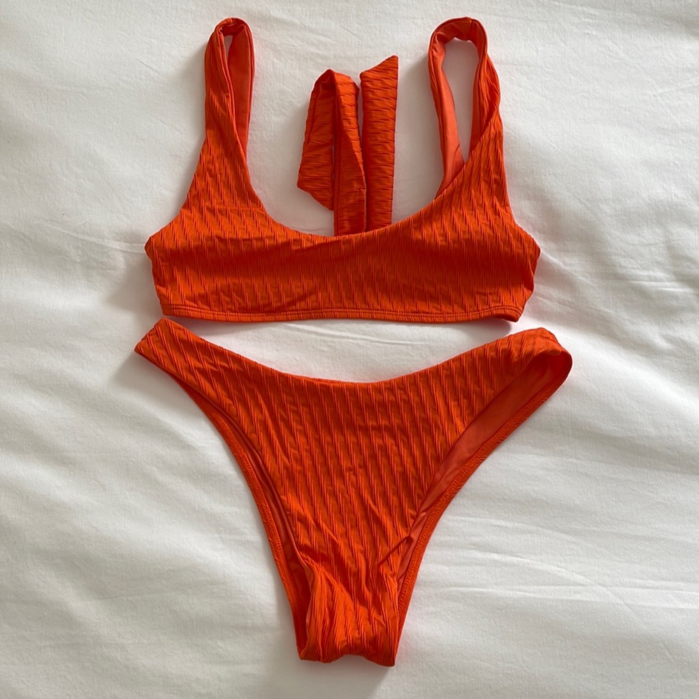 Monday Swimwear Orange Bikini Set